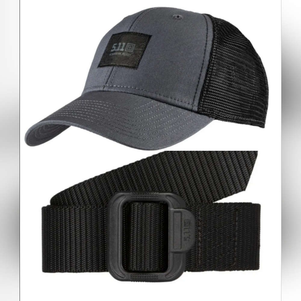 5.11 Men's Tactical 1.5-Inch Belt & Legacy Box Trucker Tactical Hat